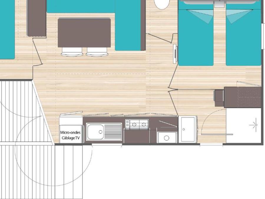 Mobilhome 6 personnes - Izard- 6 personnes- 2 chambres 6