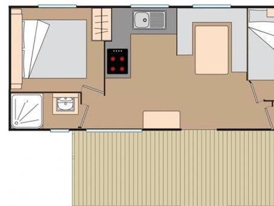 Mobilhome 4 personnes - Cordulie- 4 personnes- 2 chambres 7
