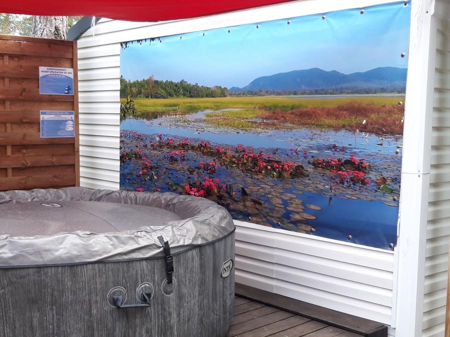 Mobilhome 4 personnes - GENTIANE -4 personnes - 1 chambre - avec jacuzzi extérieur privatif 0