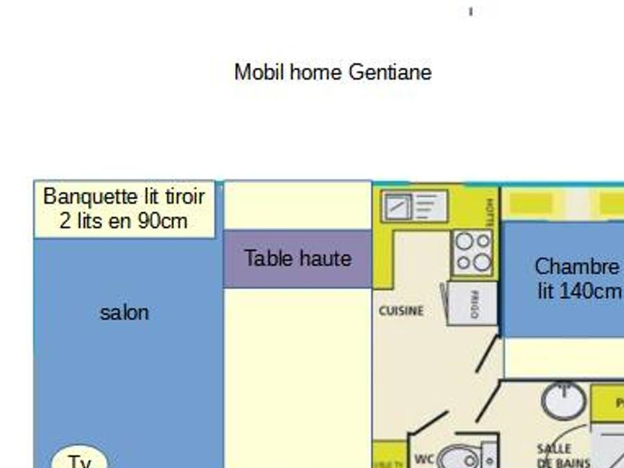 Mobilhome 4 personnes - GENTIANE -4 personnes - 1 chambre - avec jacuzzi extérieur privatif 8