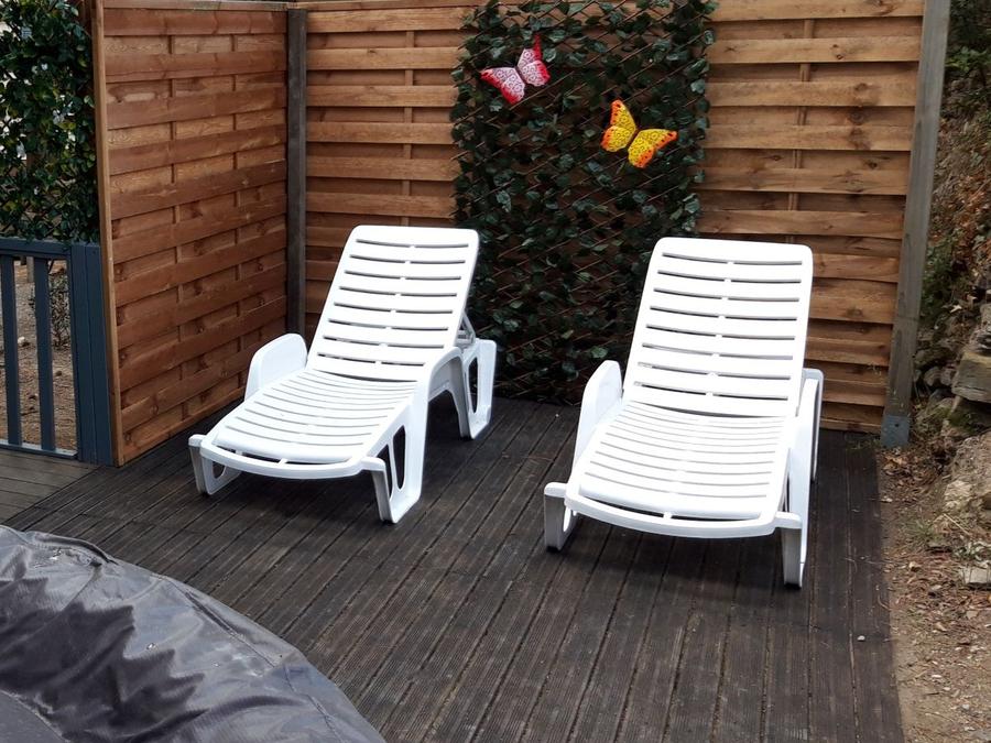 Mobilhome 4 personnes - GENTIANE -4 personnes - 1 chambre - avec jacuzzi extérieur privatif 2
