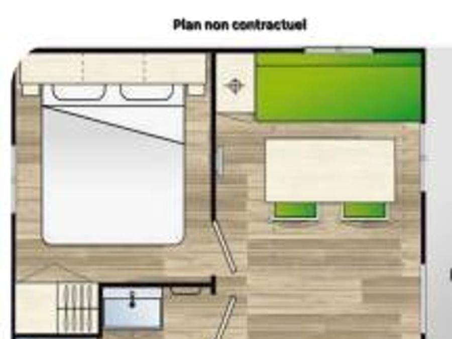Mobilhome 2 personnes - ANCOLIE - 2 personnes - 1 chambre- climatisation 6