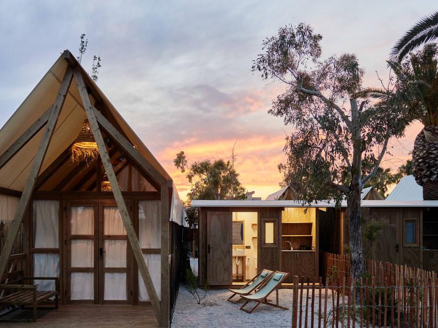 Tente en toile et en bois 2 personnes - Glamping Cabin-Tent Senyoret 1