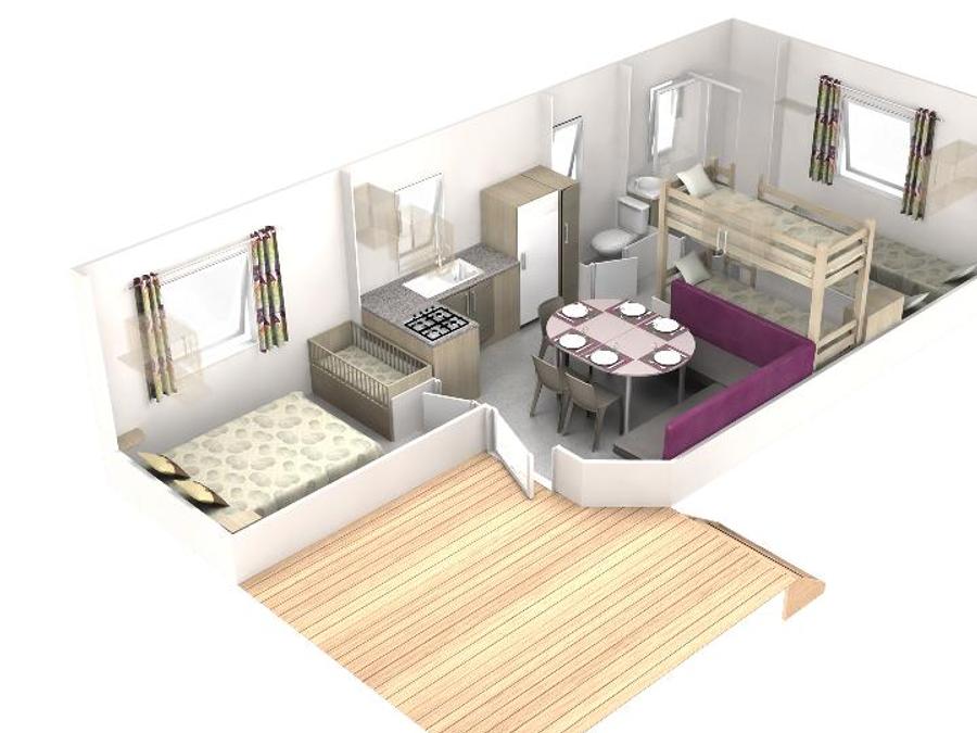 Mobilhome 6 personnes - Cottage ROCAMADOUR TRIBU - 3 chambres 8