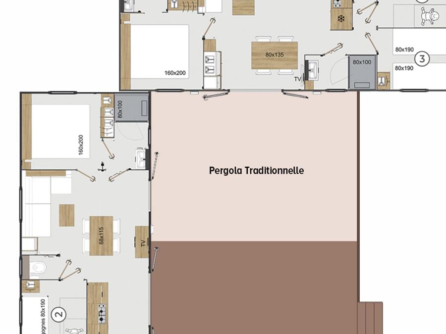 Mobilhome 10 personnes - Cottage Premium