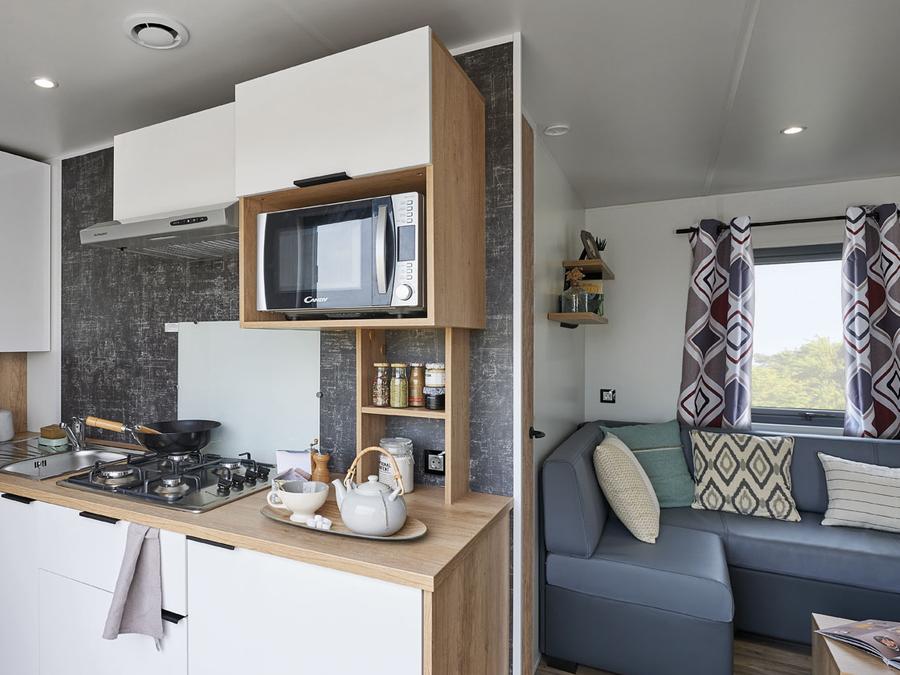 Mobilhome 6 personnes - R-Home 32m² (3 CH 1 SDB) Terrasse Vue mer 3