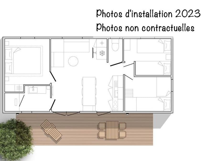 Mobilhome 6 personnes - Ciela Privilège - 3 chambres - barbecue 7