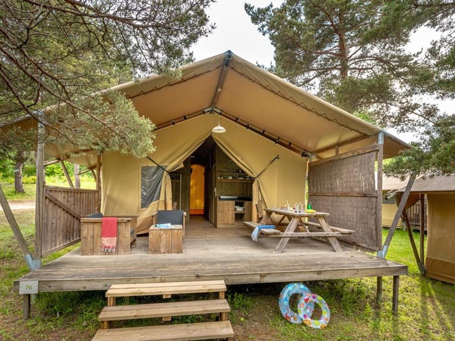 Lodge 6 personnes - Tente Ciela Nature Lodge - 2 chambres - Cuisine équipée – Salle de bain 6