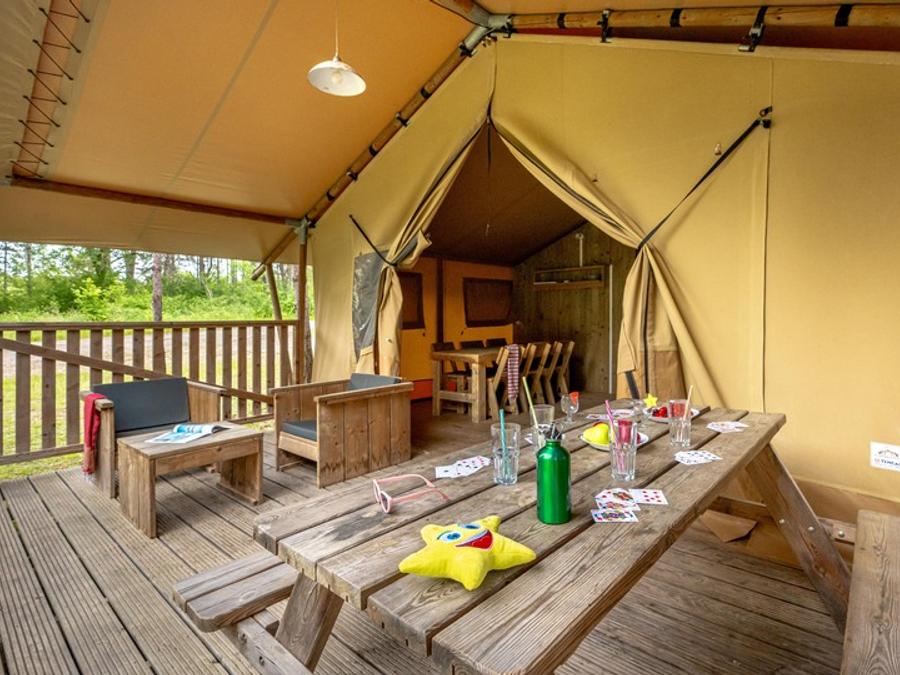 Lodge 6 personnes - Tente Ciela Nature Lodge - 2 chambres - Cuisine équipée – Salle de bain 7