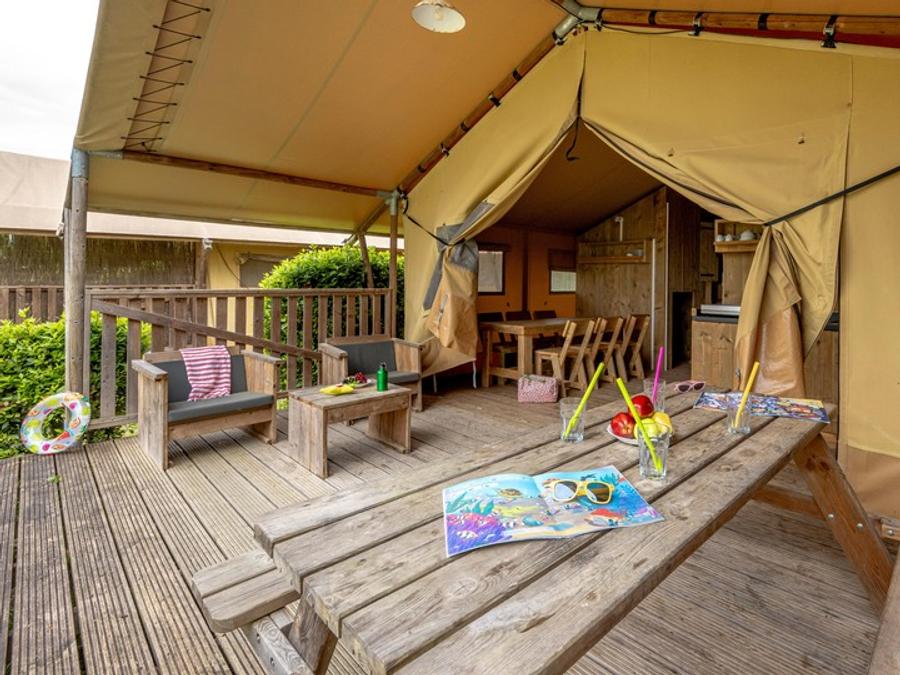 Lodge 6 personnes - Tente Ciela Nature Lodge - 3 chambres - Cuisine équipée – Salle de bain 7
