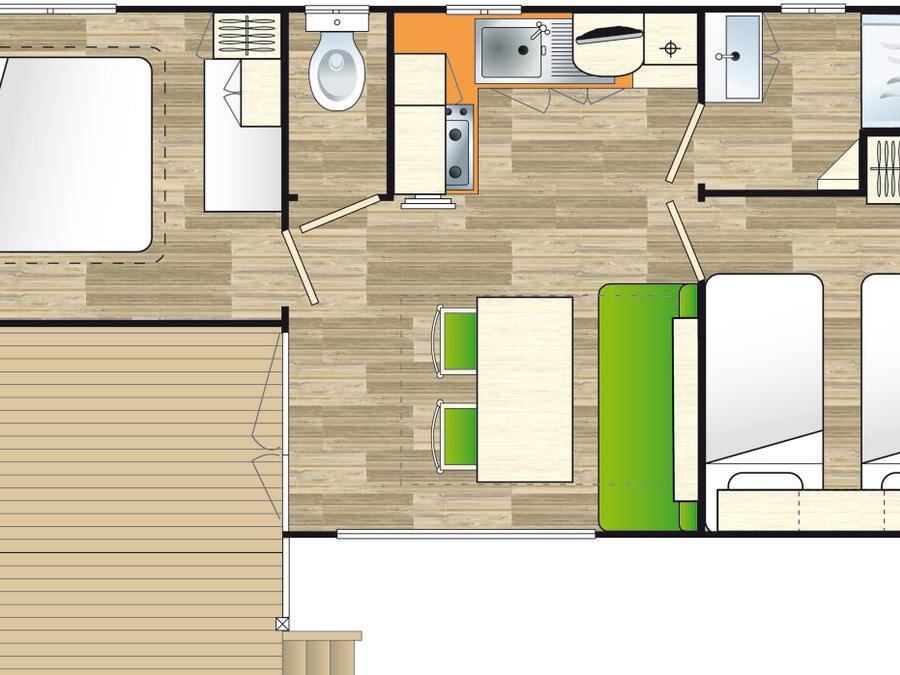 Mobilhome 4 personnes - Ciela Confort Compact - 2 chambres 9