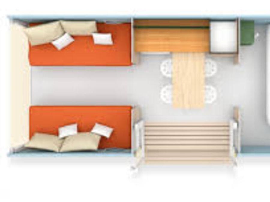 Tente 4 personnes - Tente Ciela Coco Sweet - 2 chambres (sans sanitaire) 5