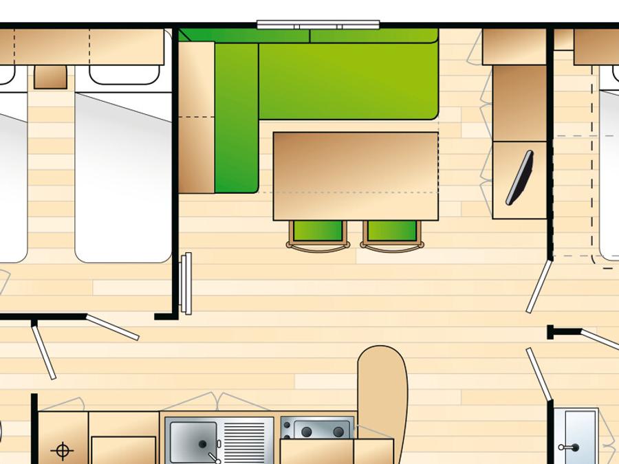Mobilhome 5 personnes - Ciela Confort Compact - 2 Chambres 9