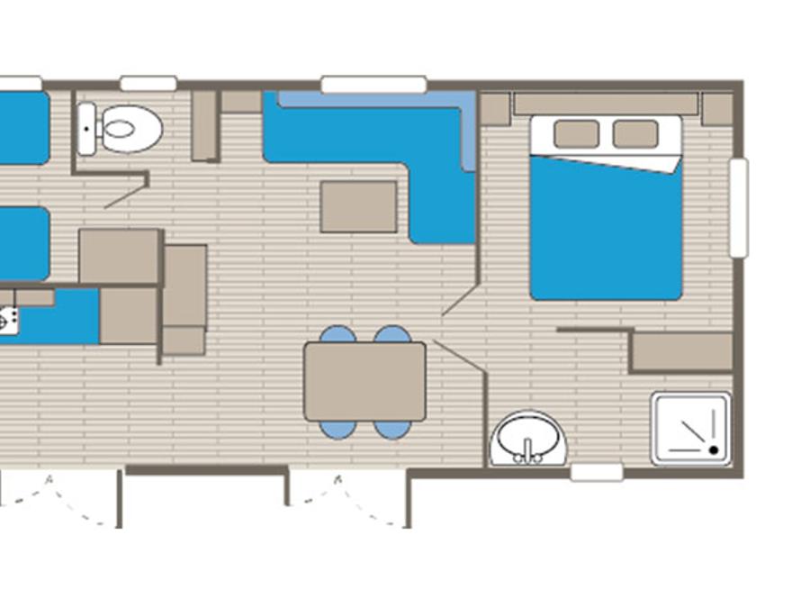 Mobilhome 4 personnes - Gamme Prestige - Riviera - 2 Chambres / 1 salle de bain - Climatisé 6