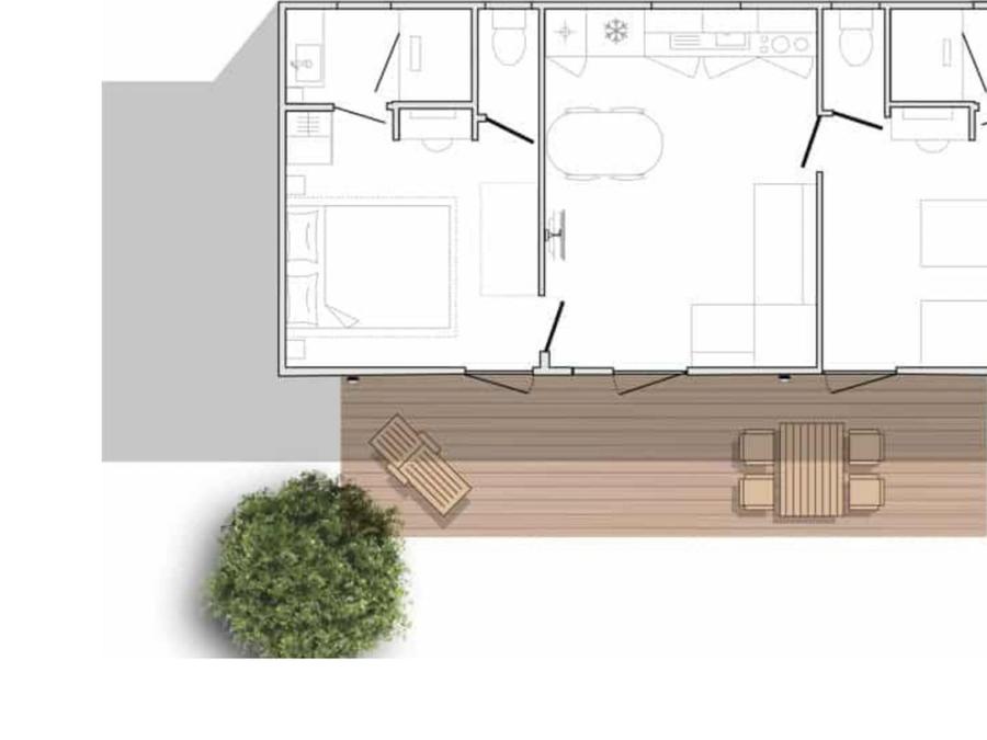 Mobilhome 4 personnes - Gamme Luxe - Maya - 2 Chambres / 2 Salles de bain - Climatisé 7