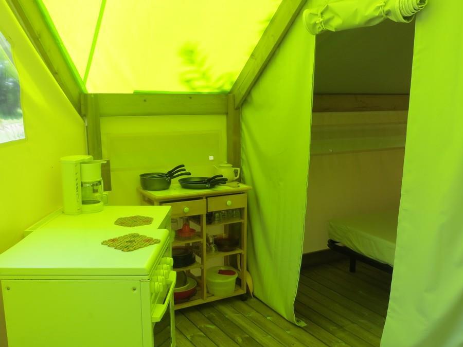 Tente en toile et en bois 4 personnes - Ecolodge SAHARI 17m² 2 chambres - sans sanitaires 3