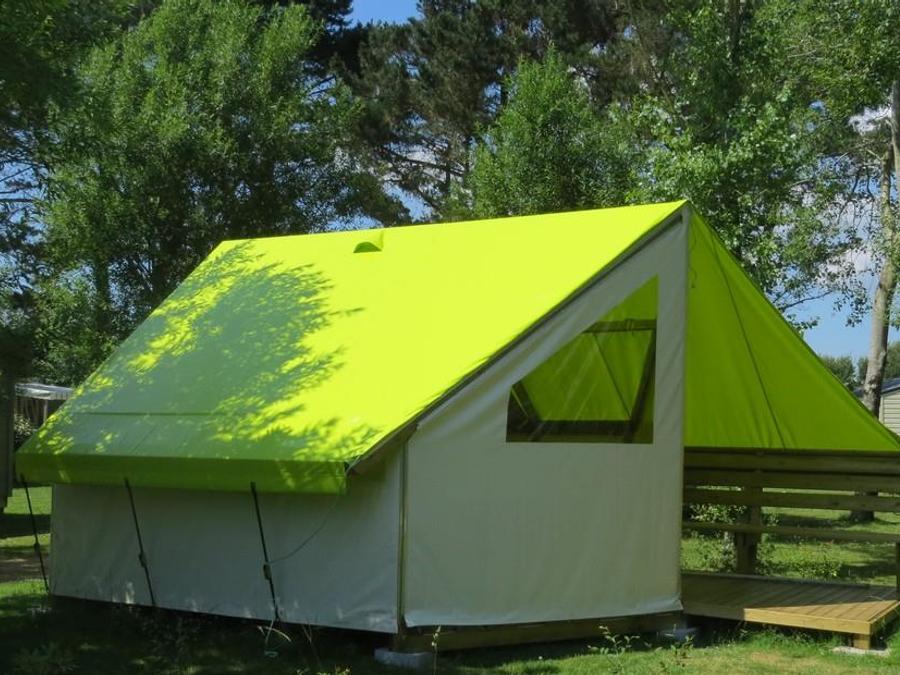 Tente en toile et en bois 4 personnes - Ecolodge SAHARI 17m² 2 chambres - sans sanitaires 2
