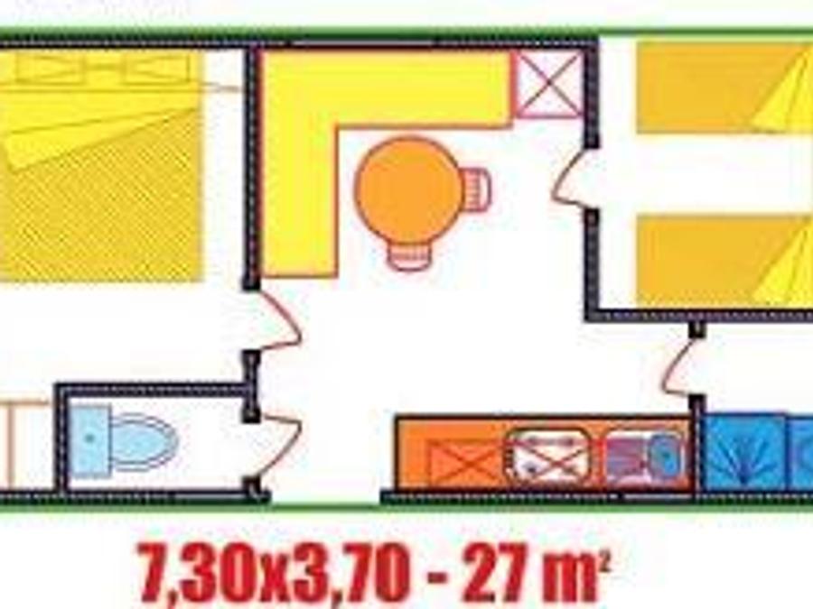 Mobilhome 4 personnes - IBIZA DUO ECO 2 chambres 27m² 2003 14