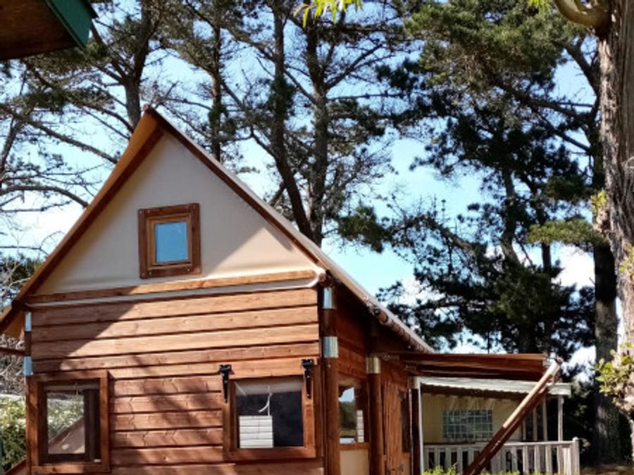 Tente en toile et en bois 4 personnes - LODGE Cocotier (sans sanitaires) 1