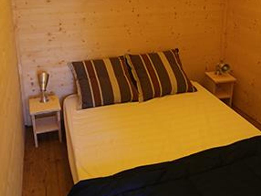 Tente en toile et en bois 4 personnes - Cabane Lodge Bois sur Pilotis Standard 34m² (2 chambres) dont terrasse couverte 11m² 4 pers. 1