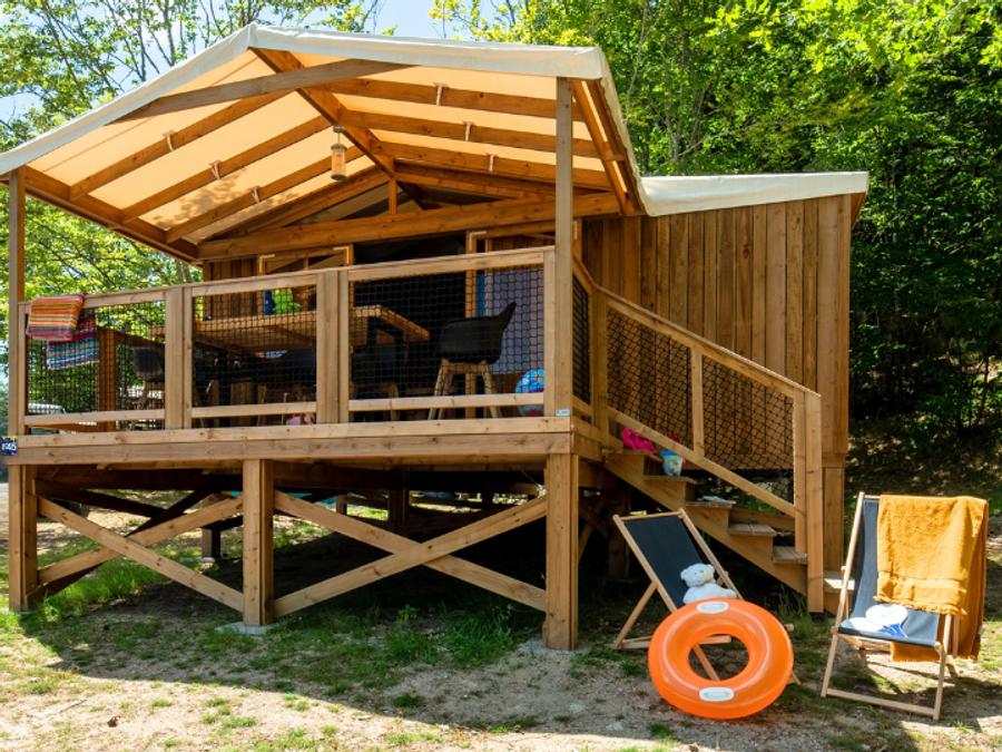 Mobilhome 5 personnes - Cosyflower Premium 38m² (2 chambres) + TV + draps + serviettes - dont terrasse couverte 10m² 4/5 pers. 0