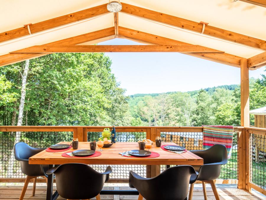 Mobilhome 5 personnes - Cosyflower Premium 38m² (2 chambres) + TV + draps + serviettes - dont terrasse couverte 10m² 4/5 pers. 1