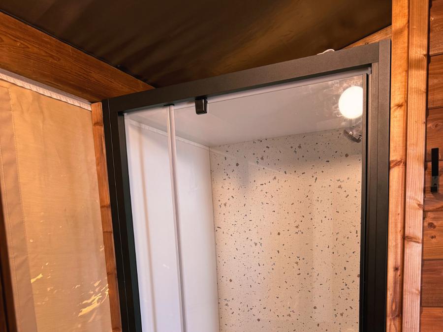 Bungalow toilé 5 personnes - Cabane toilée Cotton Flower Confort 28m² (2 chambres) + TV + terrasse couverte 16m² 4/5 pers. 7