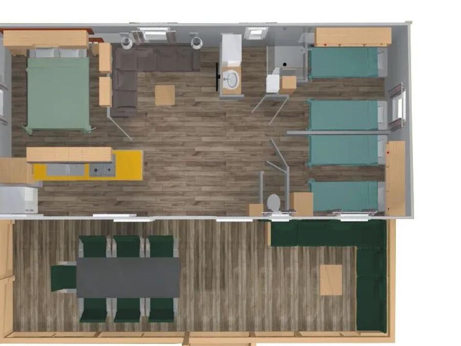 Mobilhome 7 personnes - Supreme 3 chambres Lounge 10