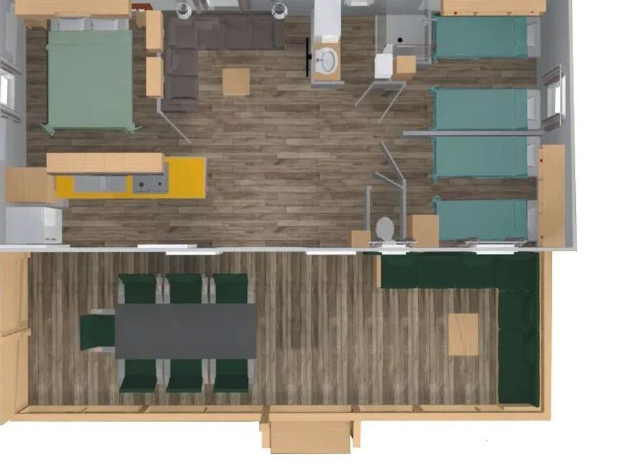 Mobilhome 7 personnes - Zone Supreme 3 chambres Lounge Premium 10