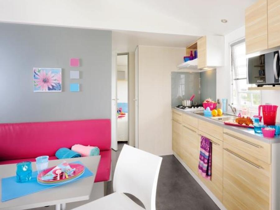 Mobilhome 4 personnes - Mobil-home Bois CONFORT 29m² (2 chambres) + Terrasse + TV + Quartier piéton + Nespresso 3