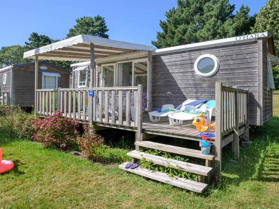 Mobilhome 6 personnes - Mobil-home Bois CONFORT 31m² (3 chambres) Quartier piéton + terrasse 18m² + TV + Nespresso 10