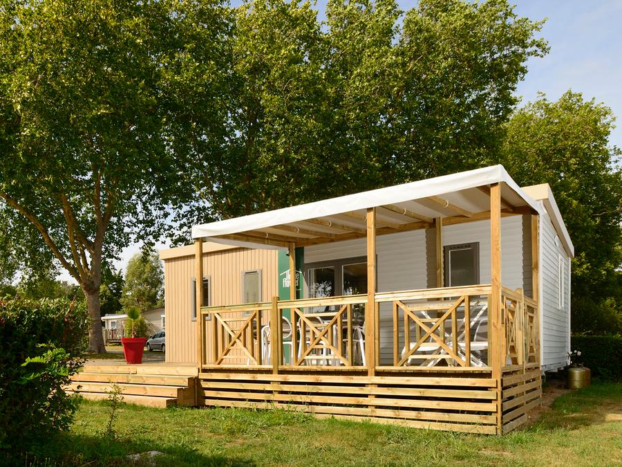 Mobilhome 6 personnes - Mobil-home CONFORT 35m² (3 chambres) + CLIM + terrasse semi-couverte + TV + LV 0