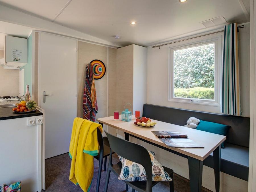 Mobilhome 6 personnes - Mobil-home CONFORT 35m² (3 chambres) + CLIM + terrasse semi-couverte + TV + LV 3