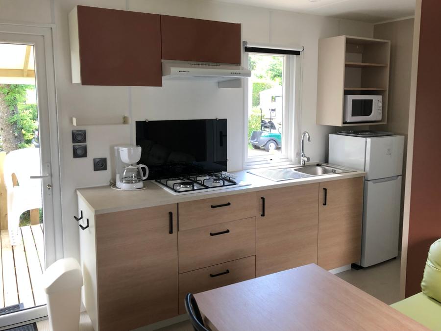 Mobilhome 5 personnes - Mobil home Confort 27m² - 2 chambres + terrasse semi-couverte + TV 2/5 pers 12