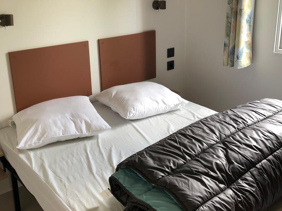 Mobilhome 5 personnes - Mobil home Confort 27m² - 2 chambres + terrasse semi-couverte + TV 2/5 pers 15