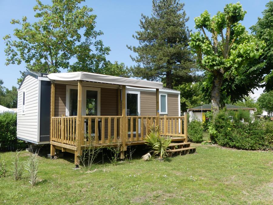 Mobilhome 5 personnes - Mobil home Confort 27m² - 2 chambres + terrasse semi-couverte + TV 2/5 pers 9