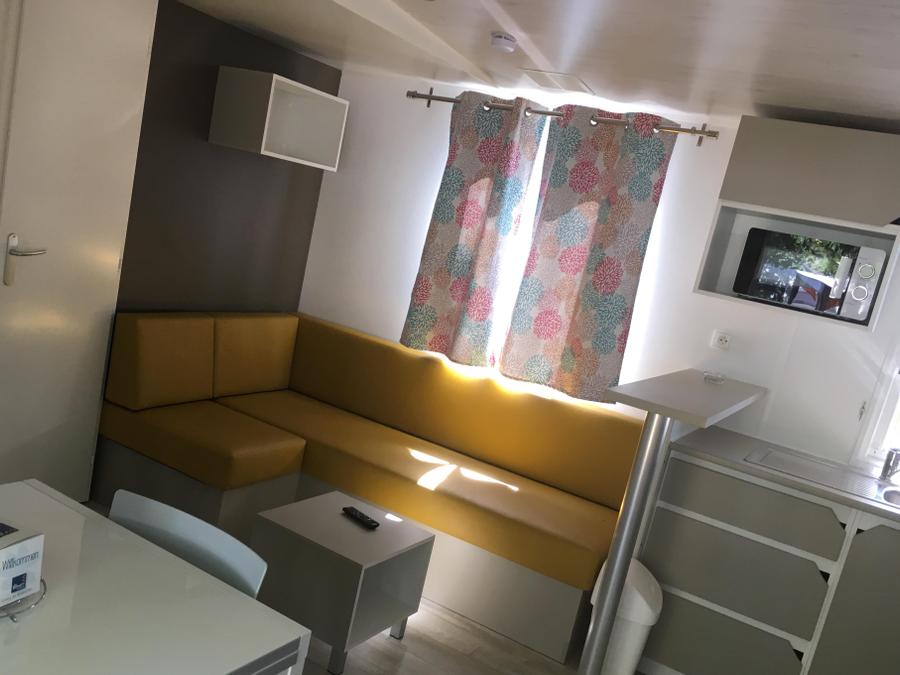 Mobilhome 6 personnes - Homeflower Premium 31m² - 3 chambres + terrasse semi-couverte + lave-vaisselle + TV 6 pers 2