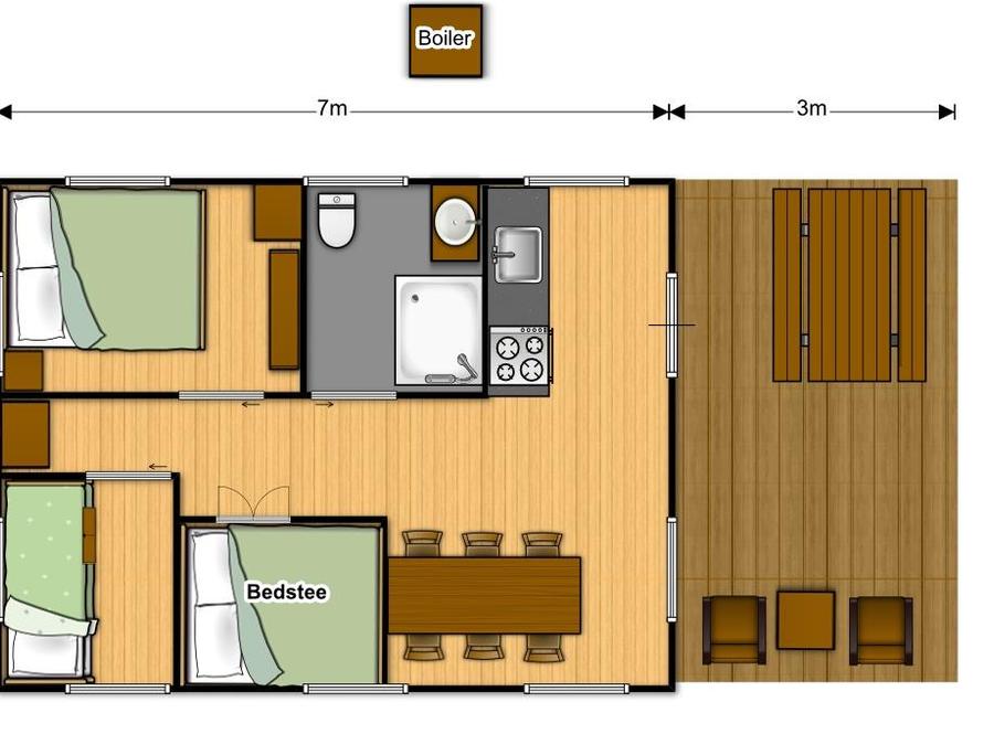 Tente 6 personnes - Tente Woody PREMIUM 8