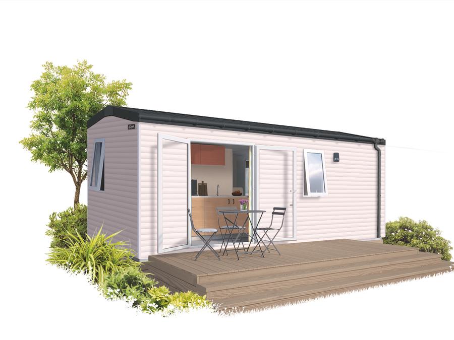Mobilhome 4 personnes - Mobil-home Confort 22m² - 2 chambres - terrasse semi-couverte +TV 4 pers 4