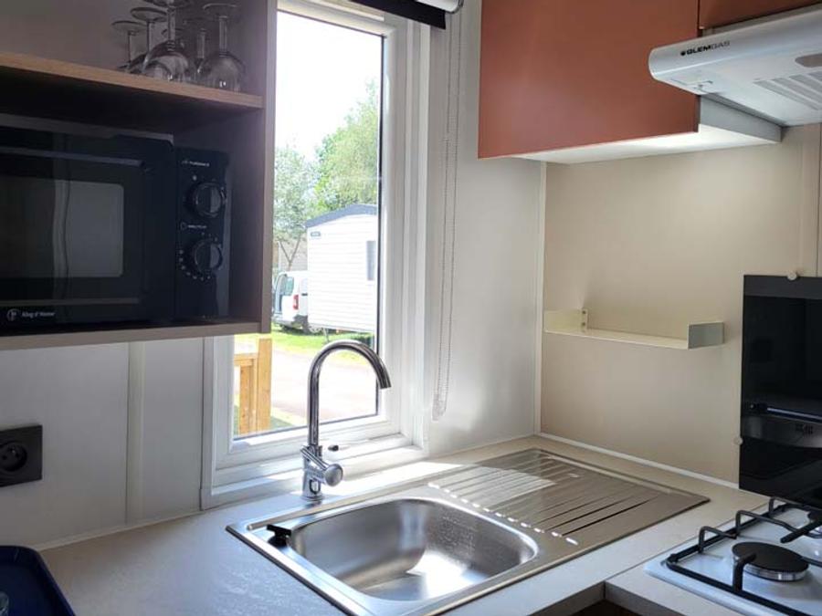 Mobilhome 6 personnes - Mobil-home Premium 29m² - 3 chambres - terrasse semi-couverte + lave-vaisselle - TV 6 pers 3