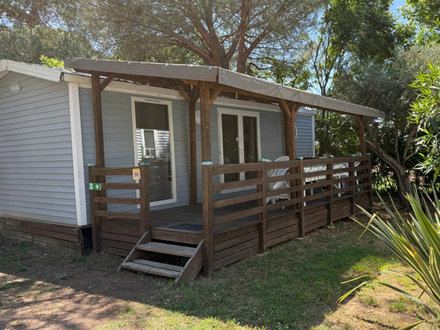 Mobilhome 6 personnes - Mobil-Home LAVANDE Confort 29m² (2 chambres) - terrasse couverte 16m² - TV + Climatisation 4/6 pers 9