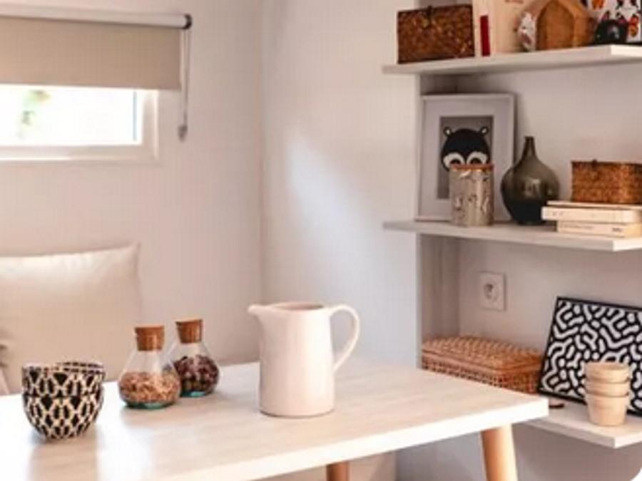 Tente en toile et en bois 4 personnes - Ecrin Cocoon Insolite 16m² (sans sanitaires) 2 chambres + Terrasse couverte 14 m²+ TV + Coin Cuisine 4 pers 3