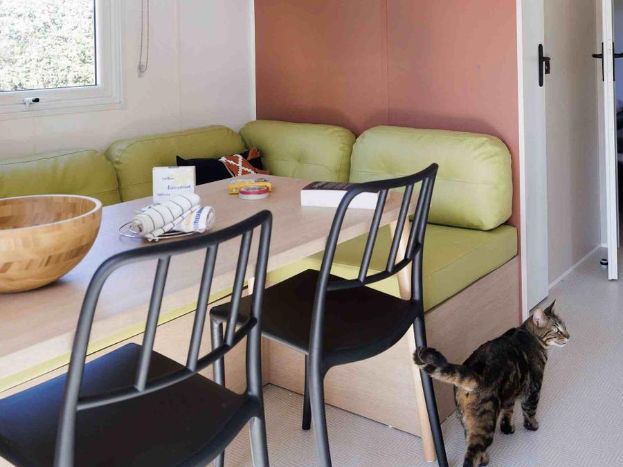 Mobilhome 4 personnes - Mobil-Home HIBISCUS Premium 32m² (2 chambres) - terrasse couverte 8 m² - TV - LV - Climatisation 4 pers 2