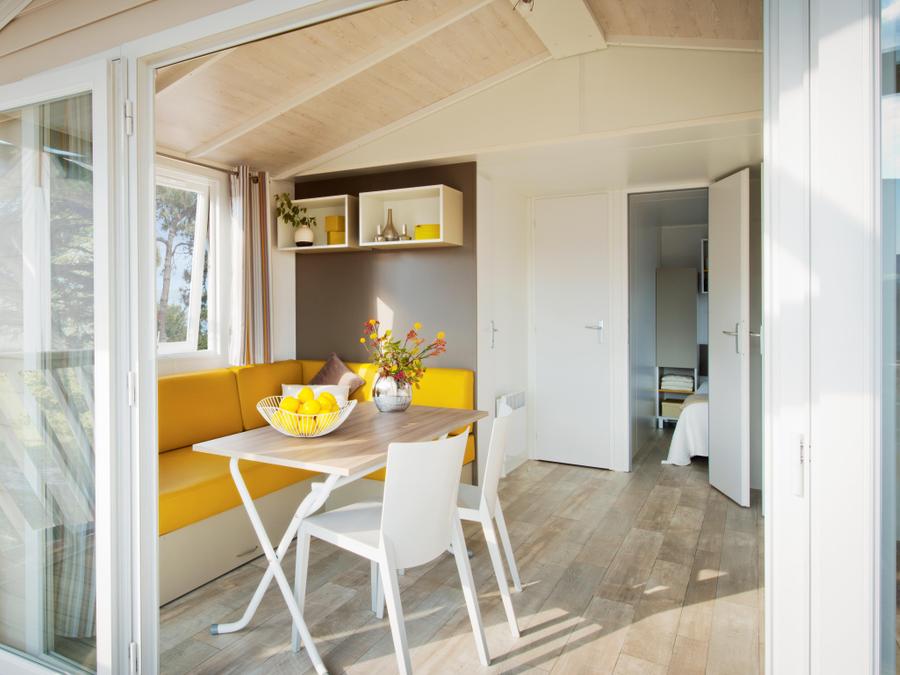Mobilhome 4 personnes - Mobil-Home HIBISCUS Premium 32m² (2 chambres) - terrasse couverte 8 m² - TV - LV - Climatisation 4 pers 3