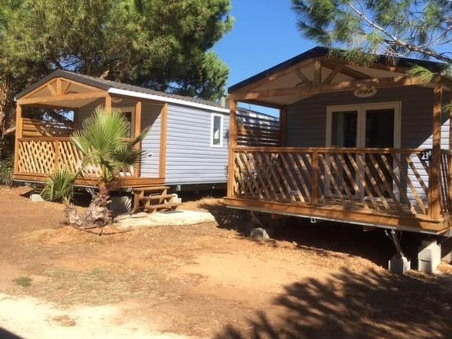 Mobilhome 4 personnes - Mobil-Home HIBISCUS Premium 32m² (2 chambres) - terrasse couverte 8 m² - TV - LV - Climatisation 4 pers 0