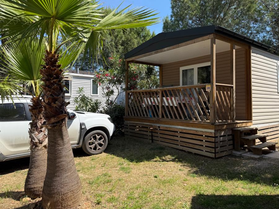 Mobilhome 4 personnes - Mobil-Home HIBISCUS Premium 32m² (2 chambres) - terrasse couverte 8 m² - TV - LV - Climatisation 4 pers 1
