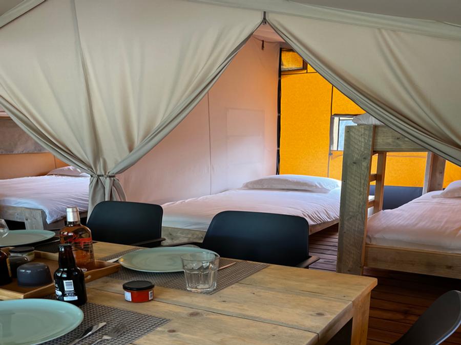 Tente en toile et en bois 5 personnes - Safari Lodge 37 m2 (sans sanitaires), 2 Chambres, terrasse couverte 1/5 pers 4