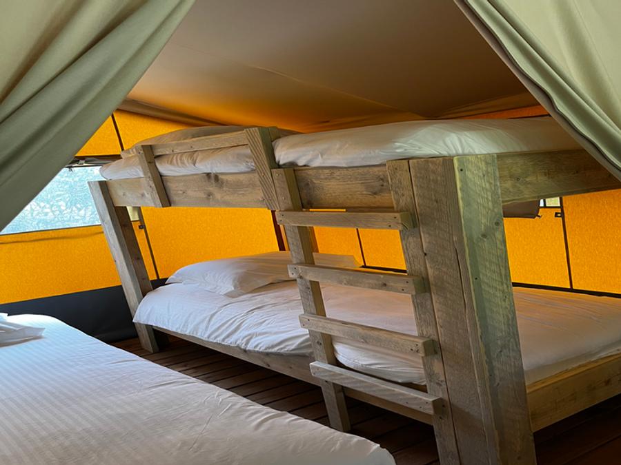 Tente en toile et en bois 5 personnes - Safari Lodge 37 m2 (sans sanitaires), 2 Chambres, terrasse couverte 1/5 pers 3