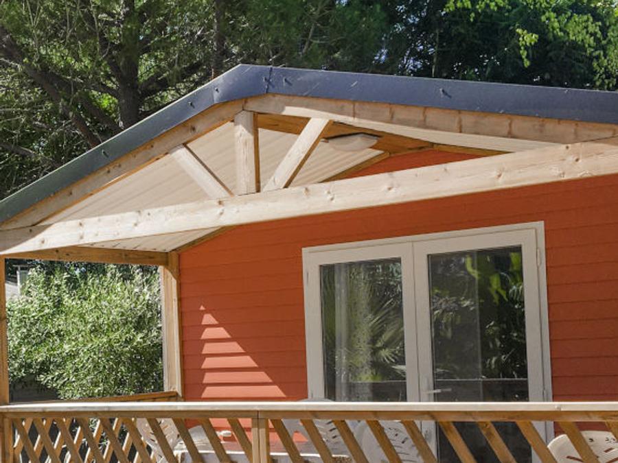 Mobilhome 4 personnes - Mobil-Home PIN PARASOL Standard 30m² (2 chambres) - terrasse couverte 8 m²- TV-NON CLIMATISE 4 pers 0