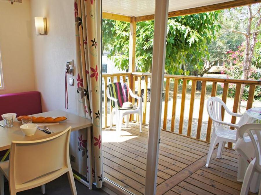 Mobilhome 4 personnes - Mobil-Home PIN PARASOL Standard 30m² (2 chambres) - terrasse couverte 8 m²- TV-NON CLIMATISE 4 pers 4